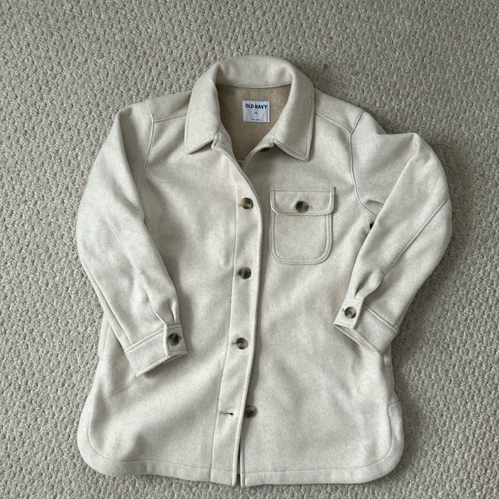 Cream Old Navy Shacket XS